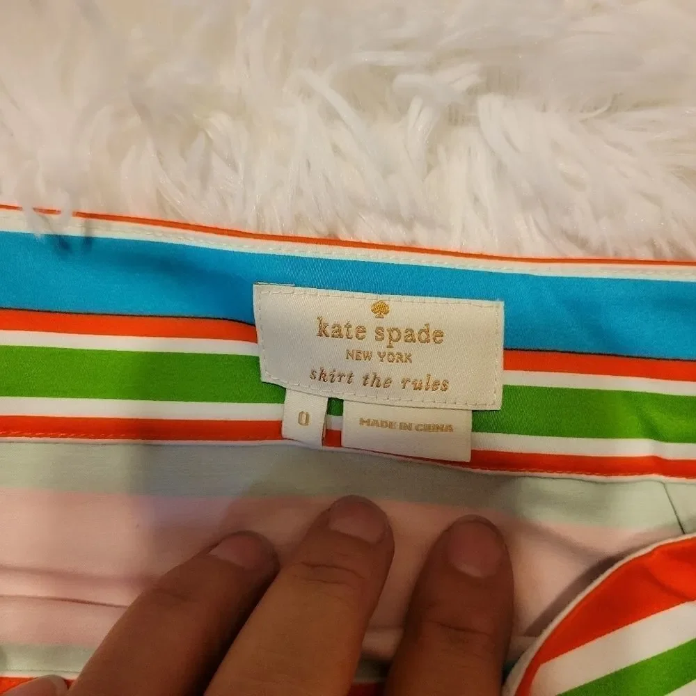 Kate spade Striped Mini skirt  sz 0